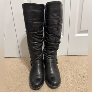 Vtg. Dansko Ruched Tall Leather Boot - 38